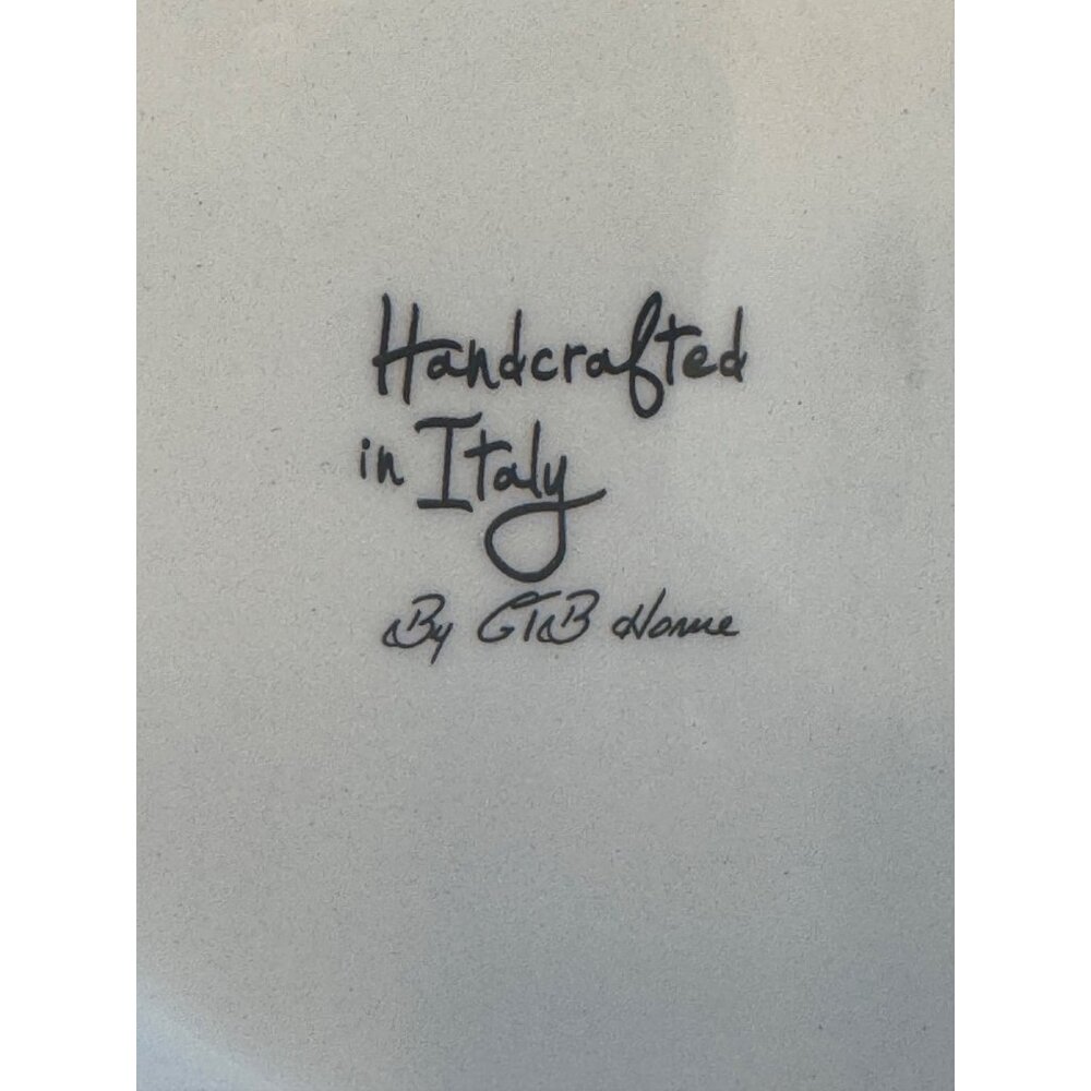 Set Of 5 Plates By GTB Home Handcrafted In Italy With Poppy  Floral Design 8.5" - Picture 6 of 8